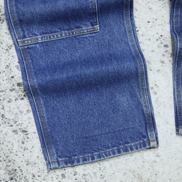 Vintage Carhartt B73 DST Faded Blue Jeans Denim Double Knee Carpenter Pant 31x32 - Picture 9 of 16